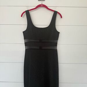 Rampage Women’s Medium Mesh Black Maxi Dress Y2K 2000s